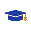 graduation mortarboard cap with dollar sign tassel